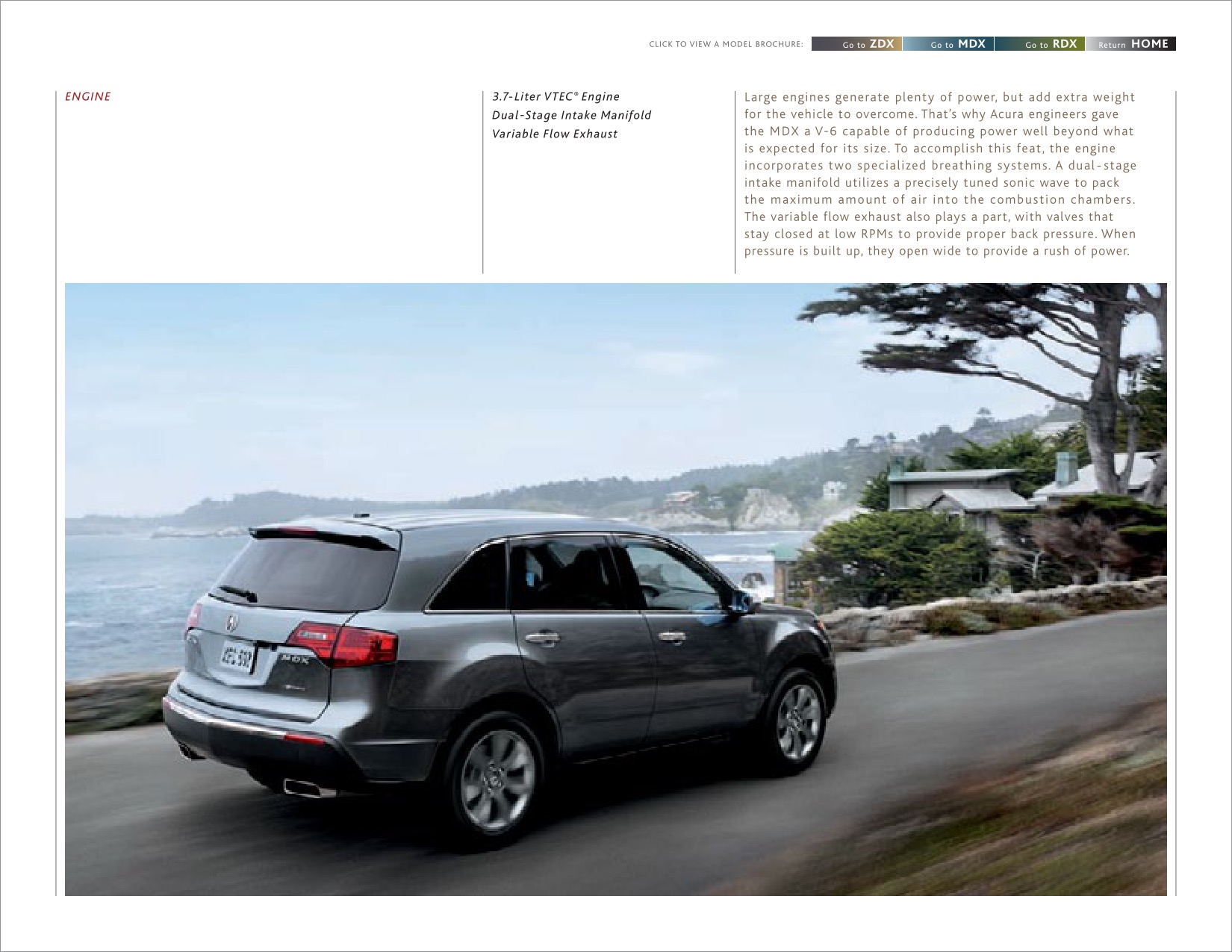 2012 Acura ZDX MDX RDX Brochure Page 19
